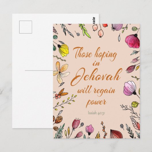 Isaiah 40:31 briefkaart (Voorkant / Achterkant)