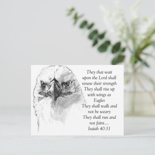 Isaiah 40:31 briefkaart (Staand voorkant)