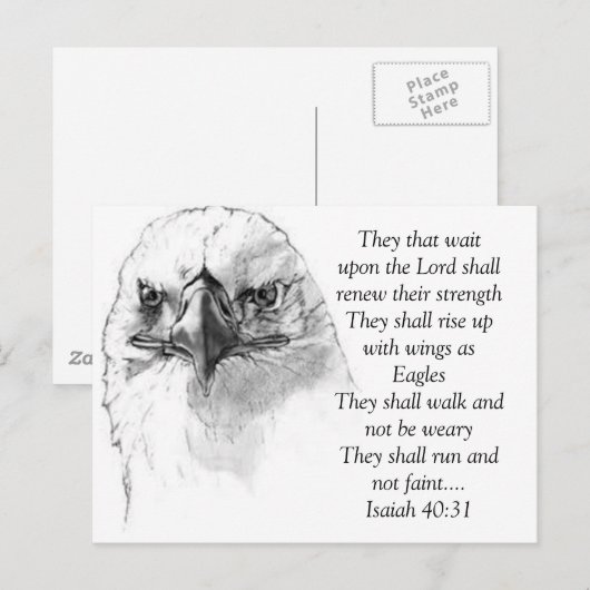 Isaiah 40:31 briefkaart (Voorkant / Achterkant)