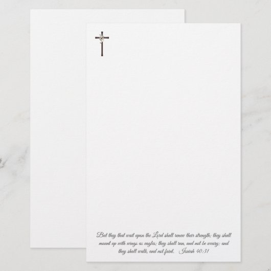 Isaiah 40:31 briefpapier (Voorkant / Achterkant)