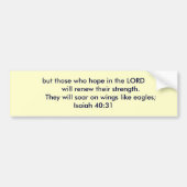 Isaiah 40:31 bumpersticker (Voorkant)