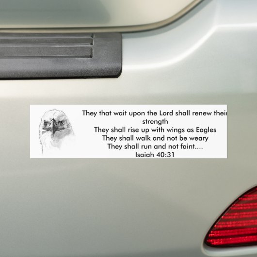 Isaiah 40:31 bumpersticker (Op auto)