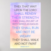 ISAIAH 40: 31, Christelijk poster (Voorkant)