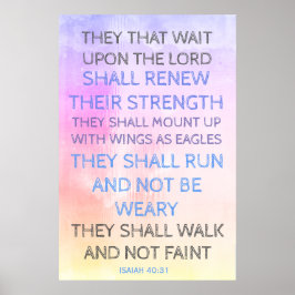 ISAIAH 40: 31, Christelijk poster