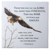 Isaiah 40:31 Diegenen die op de Heer wachten, Bijb Tegeltje (Voorkant)