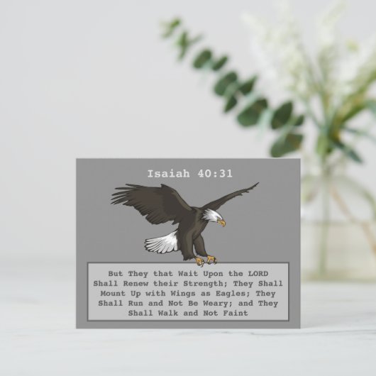 Isaiah 40 31 Eagle Briefkaart (Staand voorkant)