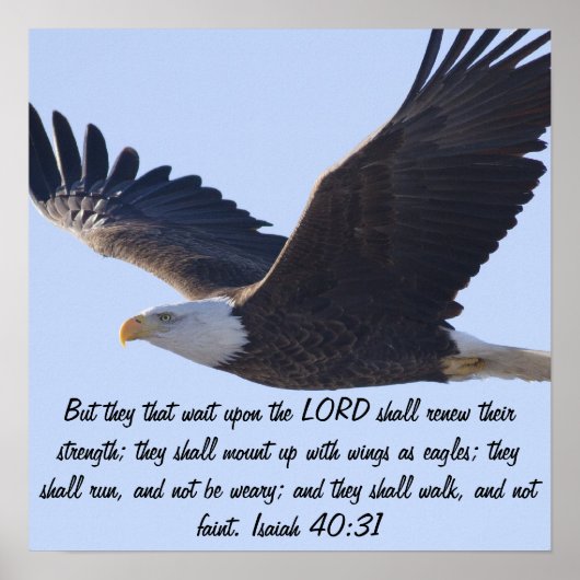 Isaiah 40:31 Eagle Peace Love Destiny Gifts Poster (Voorkant)