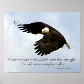 Isaiah 40:31 Eagle Poster (Voorkant)