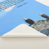 Isaiah 40:31 Eagle Scripture Sherpa Blanket Deken (3/4)