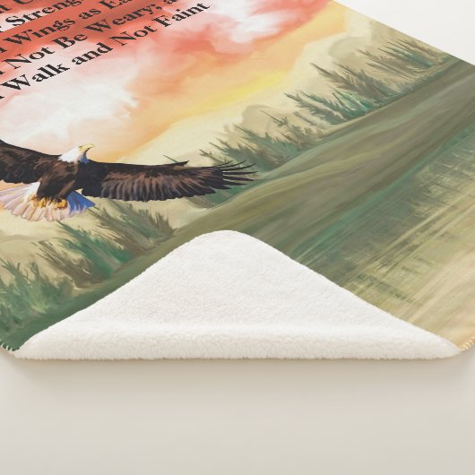 Isaiah 40:31 Eagle Scripture Sherpa Deken (3/4)