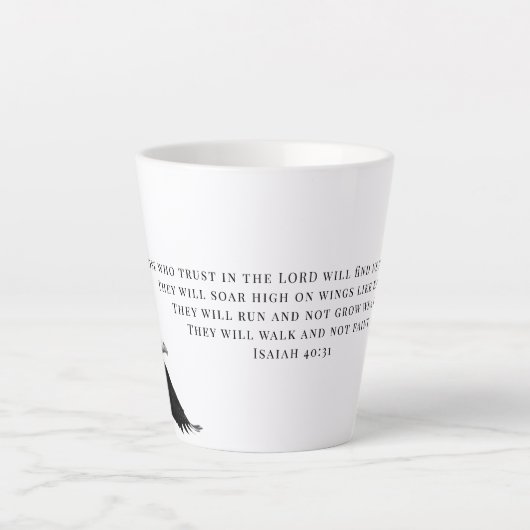 Isaiah 40:31 Eagles Soaring Latte Mok (Voorkant)