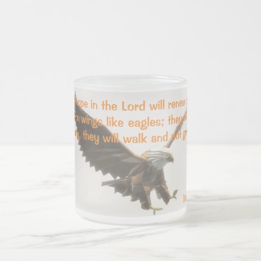 Isaiah 40 31 Frosted Eagle mok (Center)