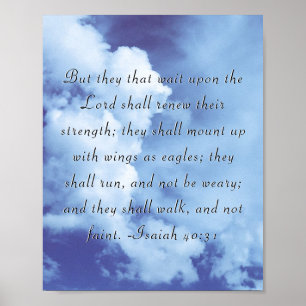Isaiah 40:31 het poster van de Manuscript