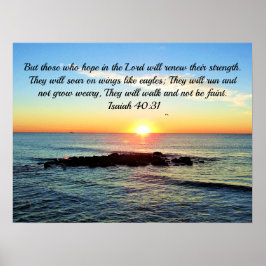 ISAIAH 40:31 HOOP IN HET LANDE SCHERM POSTER