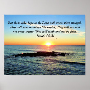 ISAIAH 40:31 HOOP IN HET LANDE SCHERM POSTER