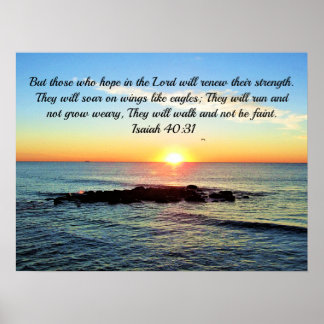 ISAIAH 40:31 HOOP IN HET LANDE SCHERM POSTER