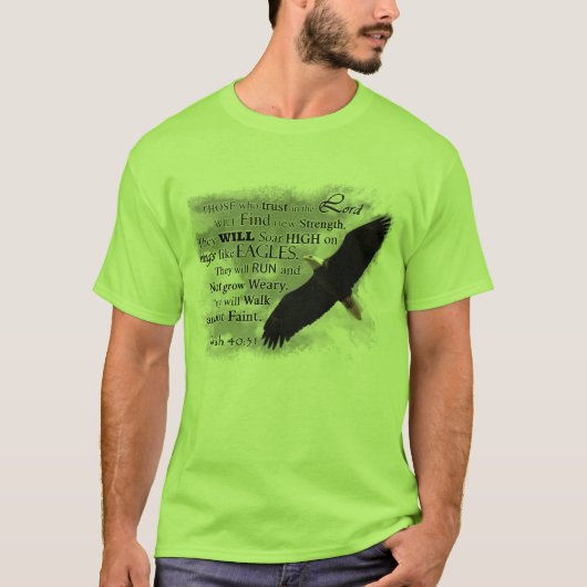 Isaiah 40:31 Houdt van adelaars T-shirt (Voorkant)