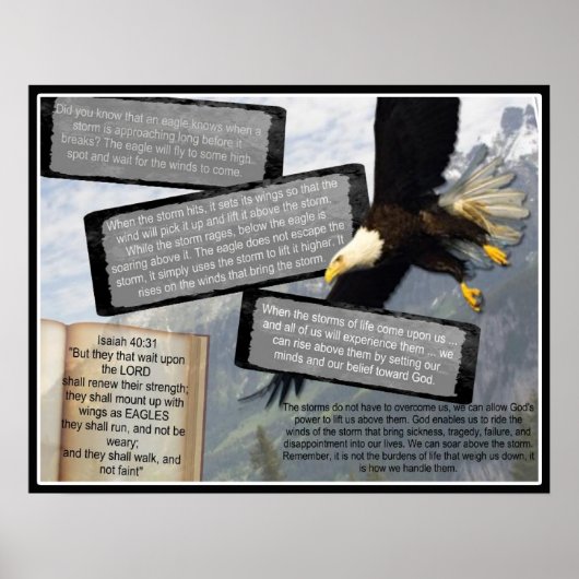 ISAIAH 40:31 INSPIREREND POSTER ELGF WINGS (Voorkant)