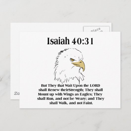 Isaiah 40:31 Kaart (Voorkant / Achterkant)