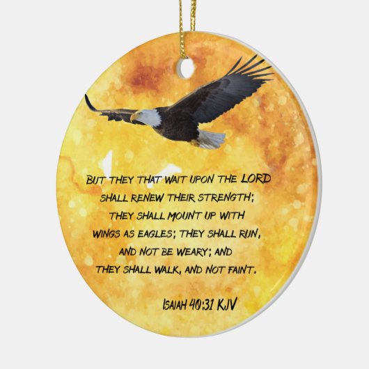 Isaiah 40:31 keramisch ornament (Links)