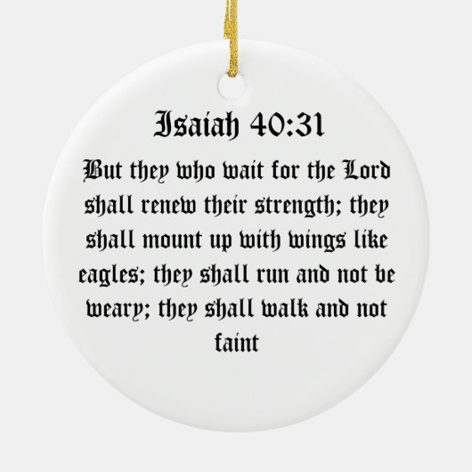 ISAIAH 40:31 KERAMISCH ORNAMENT (Achterkant)