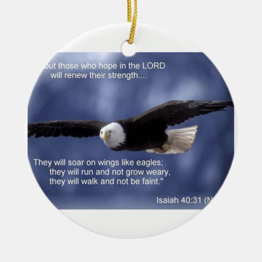 Isaiah 40:31 keramisch ornament (Voorkant)