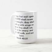 Isaiah 40:31 koffie-mok koffiemok (Voorkant links)