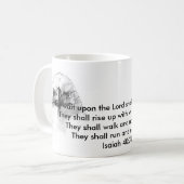 Isaiah 40:31 koffiemok (Voorkant links)