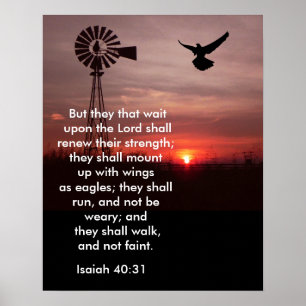 Isaiah 40:31 - Kunstafdrukken Poster