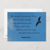 Isaiah 40:31.. maar ze wachten op de Heer.. Briefkaart (Voorkant / Achterkant)