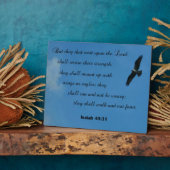 Isaiah 40:31.. maar ze wachten op de Heer.. Fotoplaat (Zijkant)