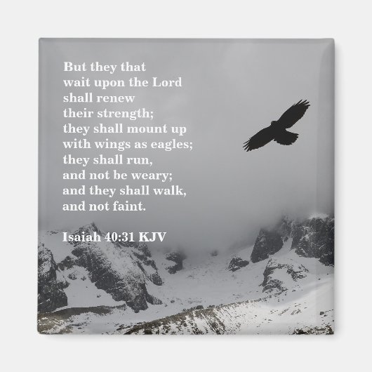 Isaiah 40:31 - Maar ze wachten op de Heer Magneet (Voorkant)