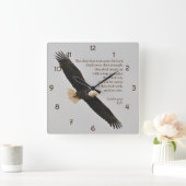 Isaiah 40:31 Maar zij die Christelijk wachten Vierkante Klok (Huis)