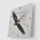 Isaiah 40:31 Maar zij die Christelijk wachten Vierkante Klok (Hoek)