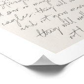 Isaiah 40:31 Minimale Boho Beige Arch Poster (Hoek)