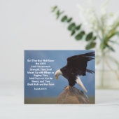 Isaiah 40:31 montage op Eagle Wings Briefkaart (Staand voorkant)