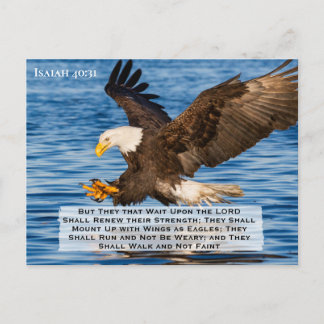 Isaiah 40:31 montage op Eagle Wings Briefkaart