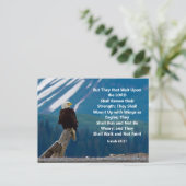 Isaiah 40:31 montage op Eagle Wings Briefkaart (Staand voorkant)