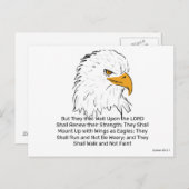Isaiah 40:31 montage op Eagle Wings Briefkaart (Voorkant / Achterkant)