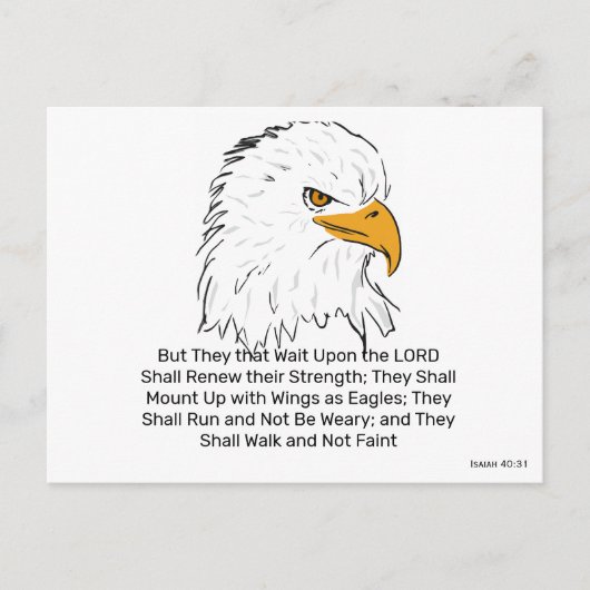 Isaiah 40:31 montage op Eagle Wings Briefkaart (Voorkant)
