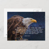 Isaiah 40:31 montage op Eagle Wings Briefkaart (Voorkant / Achterkant)