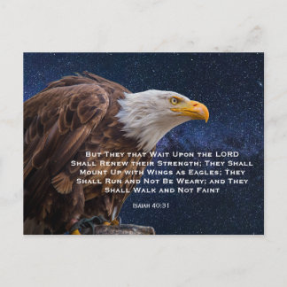 Isaiah 40:31 montage op Eagle Wings Briefkaart