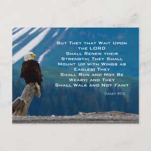 Isaiah 40:31 montage op Eagle Wings Briefkaart