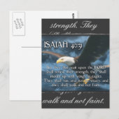 ISAIAH 40:31 Opstelling met vleugels als ELGF Briefkaart (Voorkant / Achterkant)