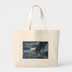 ISAIAH 40:31 Opstelling met vleugels als ELGF Grote Tote Bag