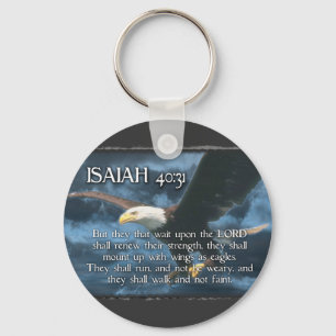 ISAIAH 40:31 Opstelling met vleugels als ELGF Sleutelhanger