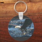 ISAIAH 40:31 Opstelling met vleugels als ELGF Sleutelhanger (Voorkant)