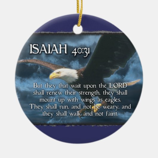 Isaiah 40:31 ORNAMENT - BIBLE VERSE Eagle Wings (Voorkant)