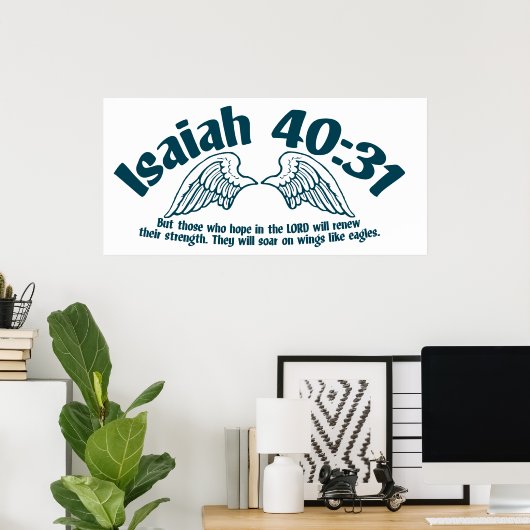 Isaiah 40:31 poster (Thuiskantoor)