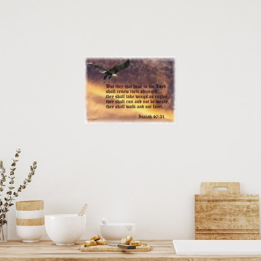 Isaiah-40:31 Poster (Keuken)